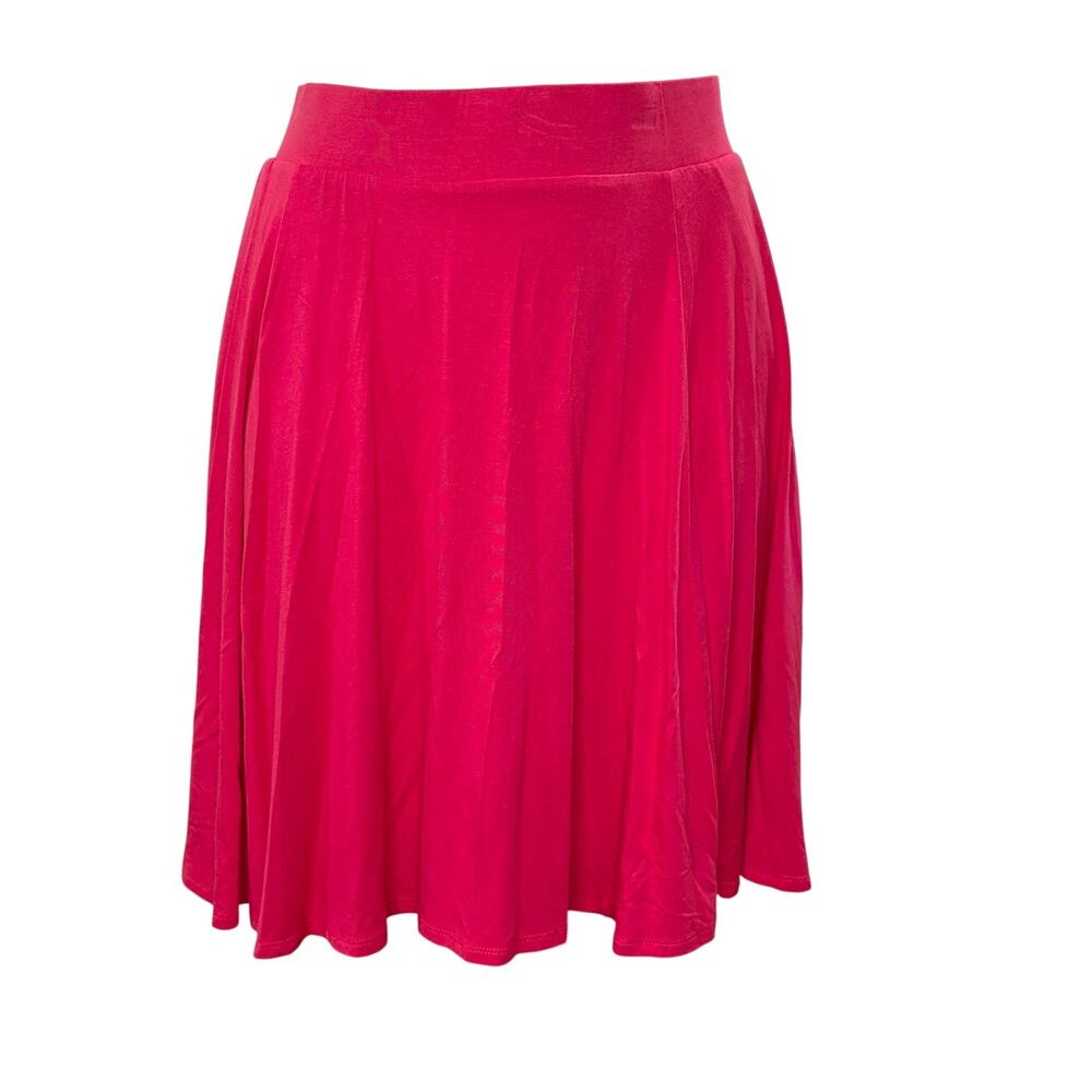 Torrid Size 4X Circle Skater Skirt NEW Neon Pink Jersey Pockets Super Soft Knit - Picture 2 of 9